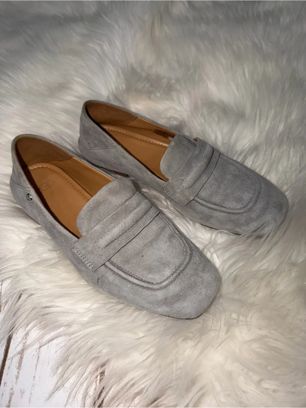 UGG Janaya Suede Leather Loafers Flats Shoes Cobble Gray Size US 7